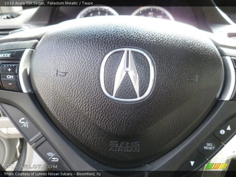 Palladium Metallic / Taupe 2010 Acura TSX Sedan