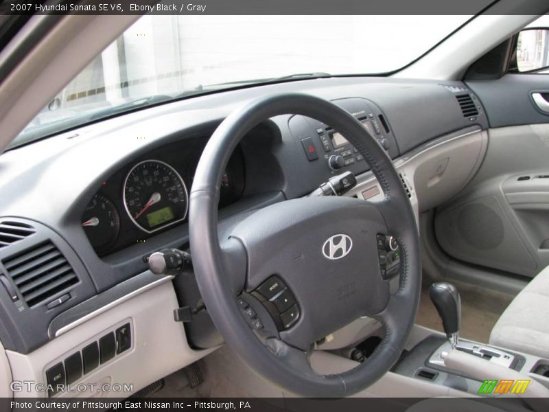Ebony Black / Gray 2007 Hyundai Sonata SE V6