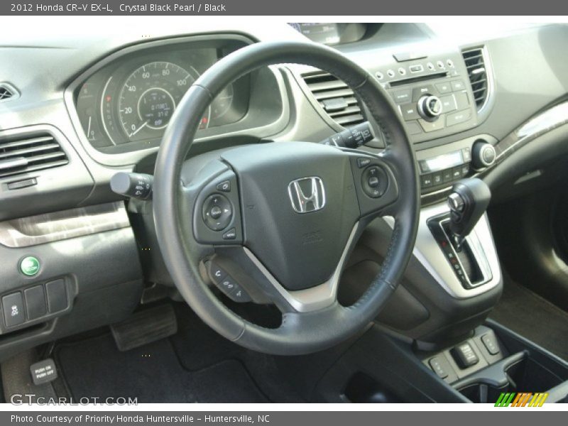 Crystal Black Pearl / Black 2012 Honda CR-V EX-L