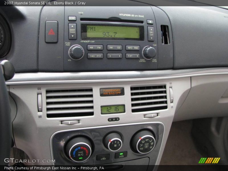 Ebony Black / Gray 2007 Hyundai Sonata SE V6