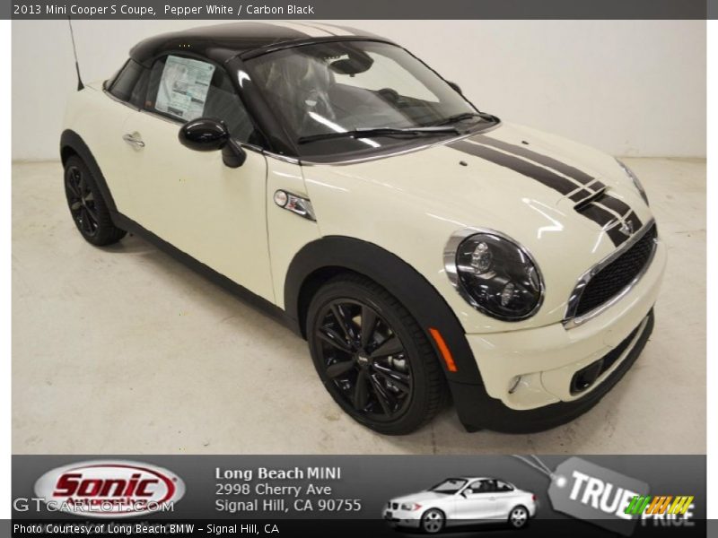 Pepper White / Carbon Black 2013 Mini Cooper S Coupe
