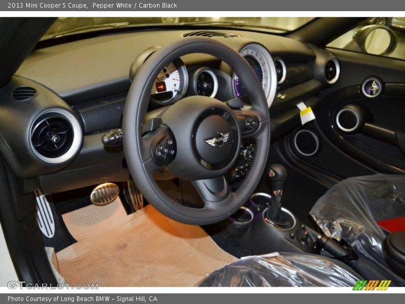 Pepper White / Carbon Black 2013 Mini Cooper S Coupe
