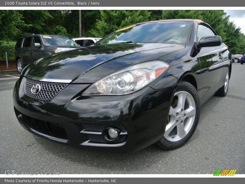 Black / Ivory 2008 Toyota Solara SLE V6 Convertible