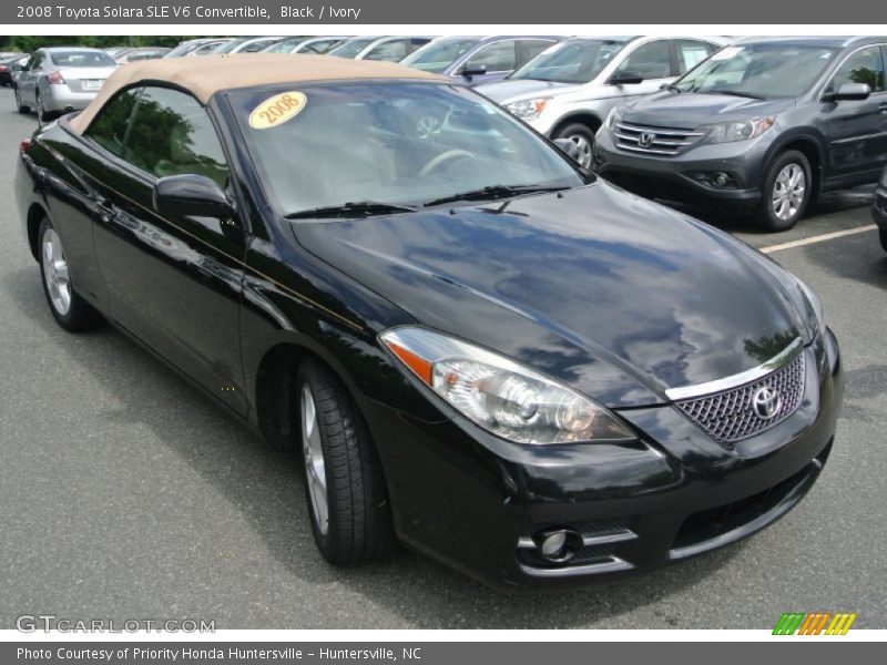 Black / Ivory 2008 Toyota Solara SLE V6 Convertible