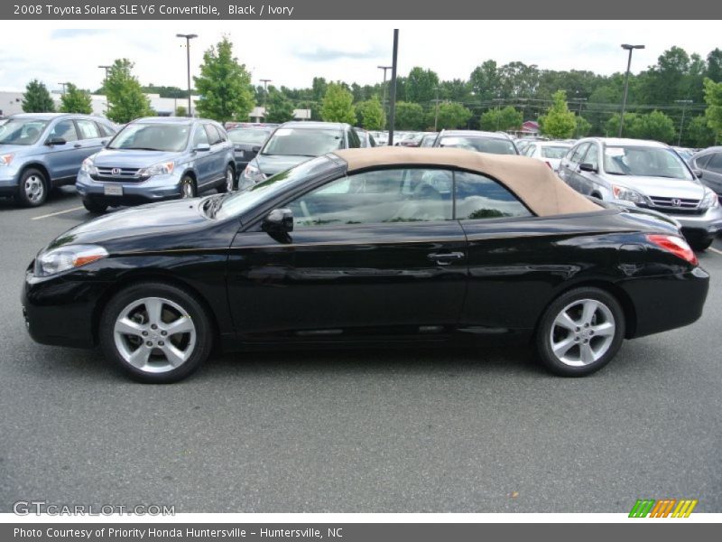 Black / Ivory 2008 Toyota Solara SLE V6 Convertible