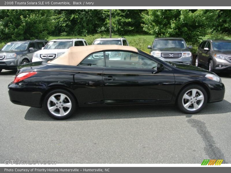 Black / Ivory 2008 Toyota Solara SLE V6 Convertible