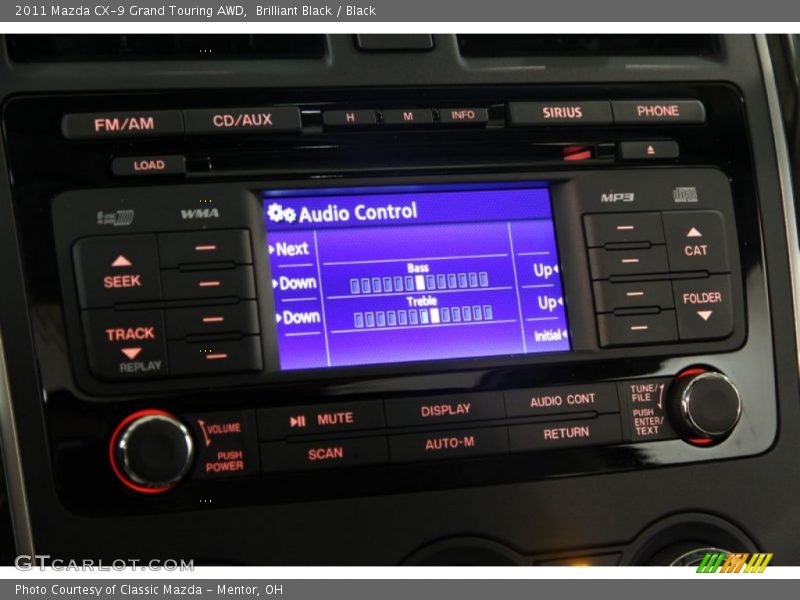 Controls of 2011 CX-9 Grand Touring AWD