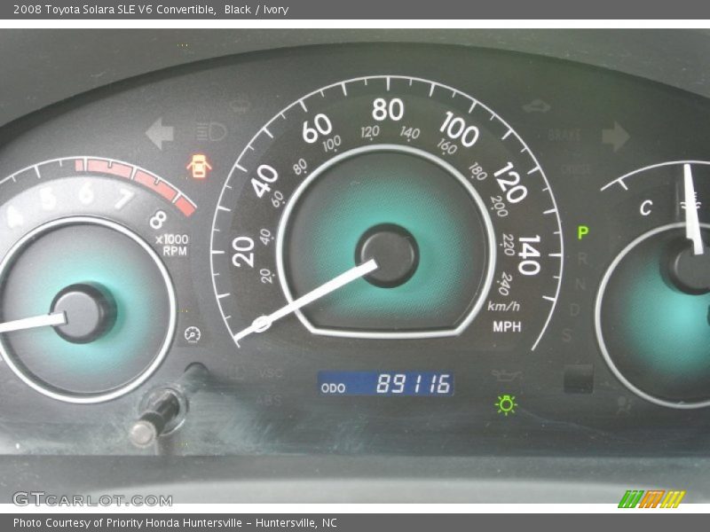 Black / Ivory 2008 Toyota Solara SLE V6 Convertible