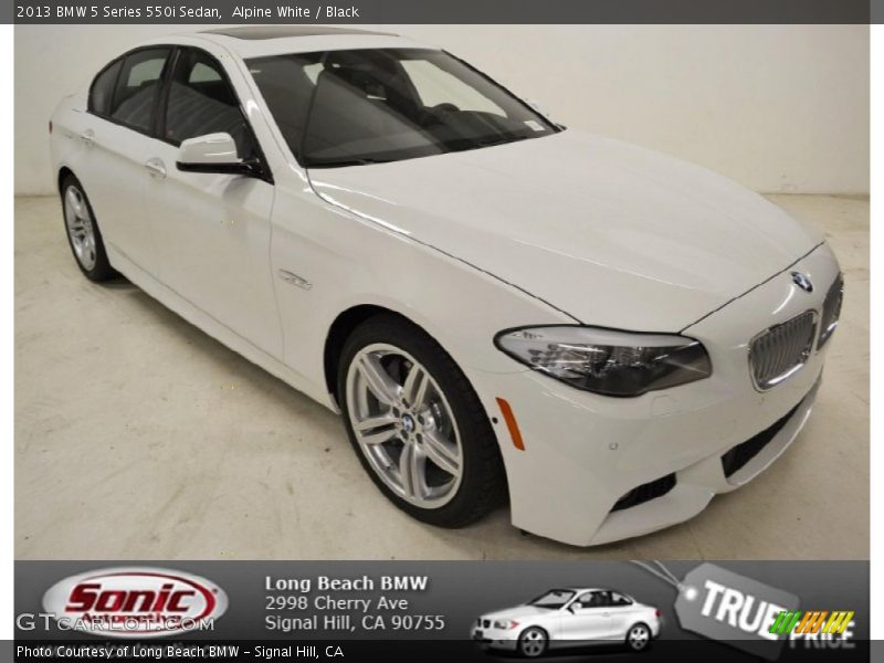 Alpine White / Black 2013 BMW 5 Series 550i Sedan