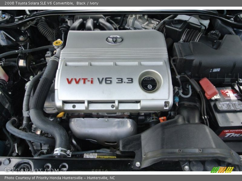 Black / Ivory 2008 Toyota Solara SLE V6 Convertible