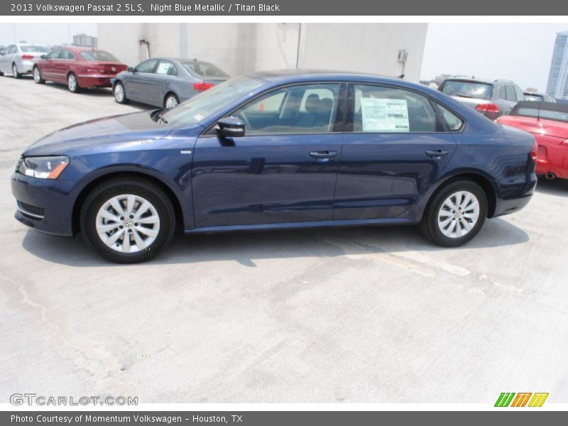 Night Blue Metallic / Titan Black 2013 Volkswagen Passat 2.5L S