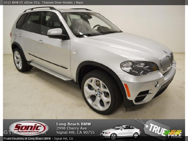 Titanium Silver Metallic / Black 2013 BMW X5 xDrive 35d