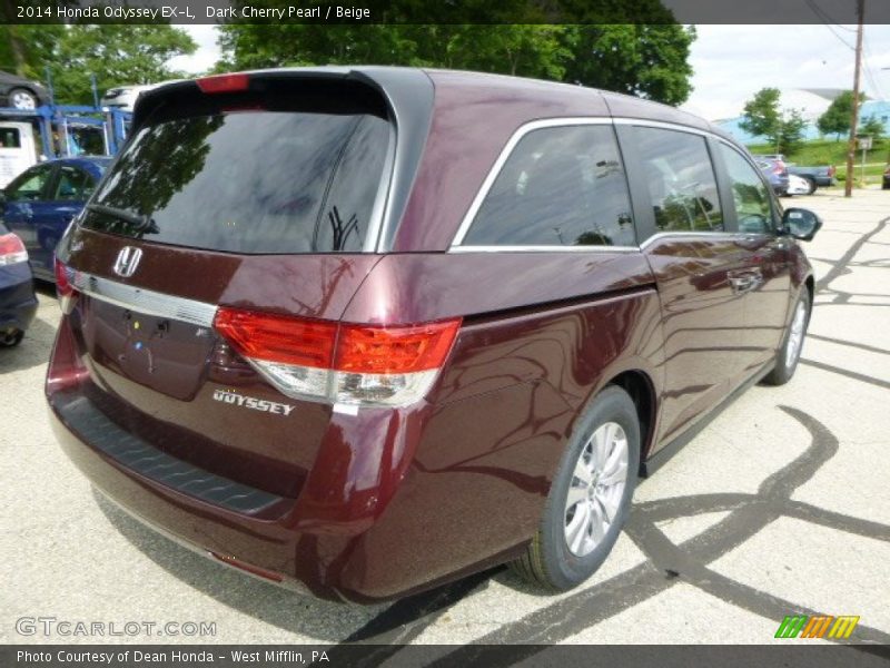 Dark Cherry Pearl / Beige 2014 Honda Odyssey EX-L