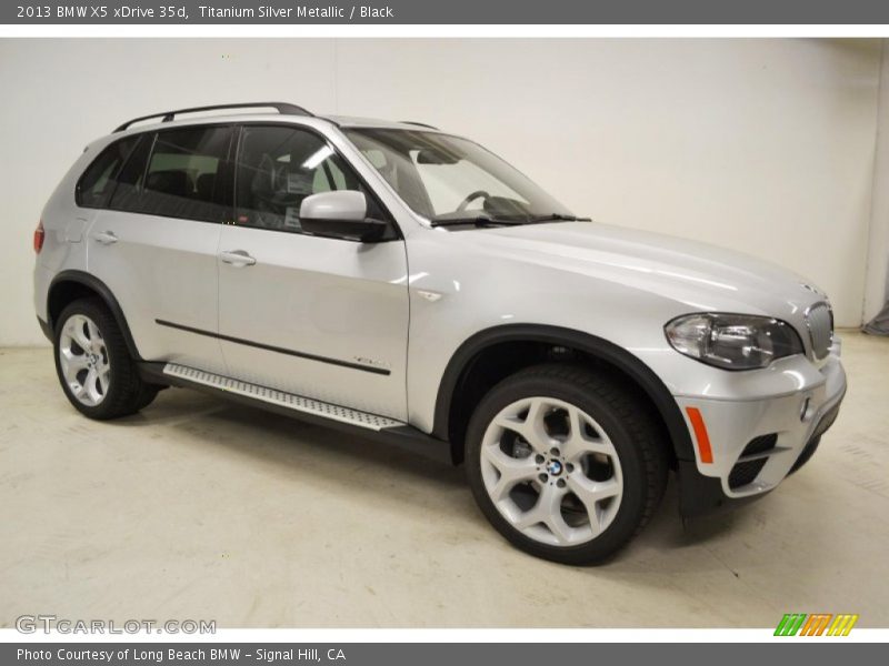 Titanium Silver Metallic / Black 2013 BMW X5 xDrive 35d