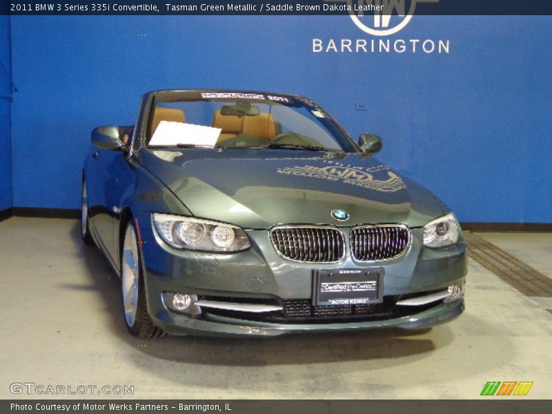 Tasman Green Metallic / Saddle Brown Dakota Leather 2011 BMW 3 Series 335i Convertible