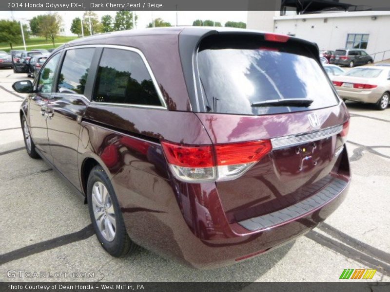 Dark Cherry Pearl / Beige 2014 Honda Odyssey EX-L
