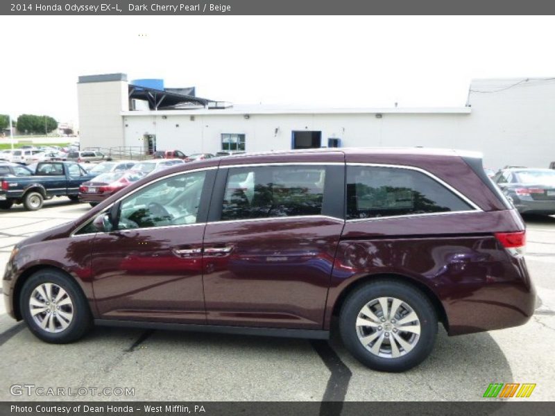 Dark Cherry Pearl / Beige 2014 Honda Odyssey EX-L