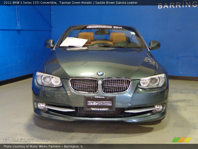 Tasman Green Metallic / Saddle Brown Dakota Leather 2011 BMW 3 Series 335i Convertible