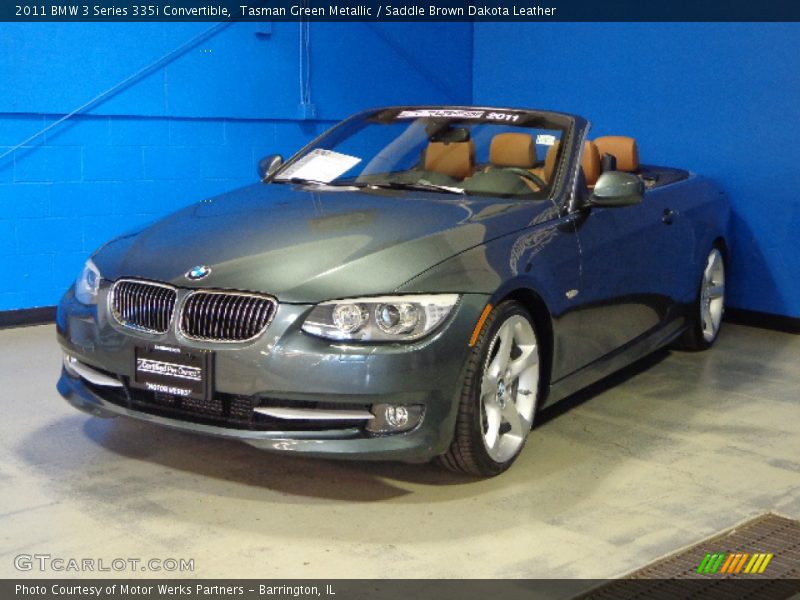 Tasman Green Metallic / Saddle Brown Dakota Leather 2011 BMW 3 Series 335i Convertible