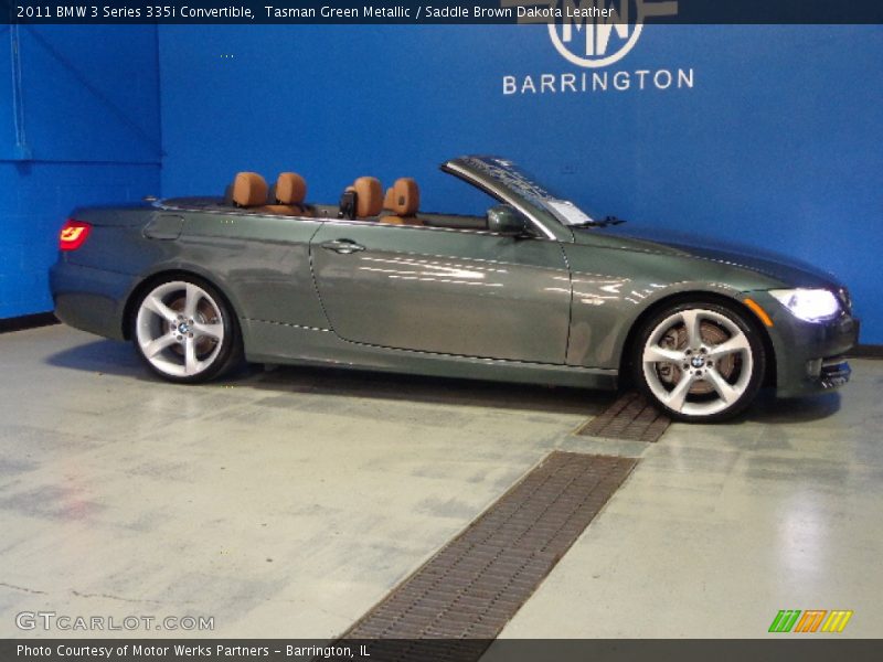 Tasman Green Metallic / Saddle Brown Dakota Leather 2011 BMW 3 Series 335i Convertible