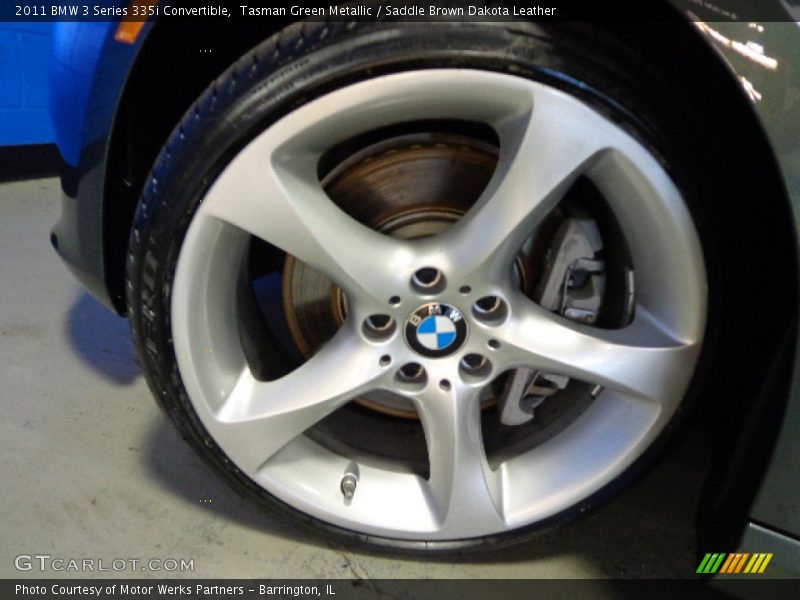 Tasman Green Metallic / Saddle Brown Dakota Leather 2011 BMW 3 Series 335i Convertible