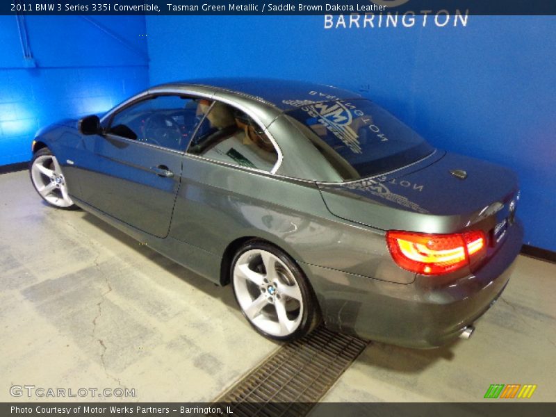 Tasman Green Metallic / Saddle Brown Dakota Leather 2011 BMW 3 Series 335i Convertible