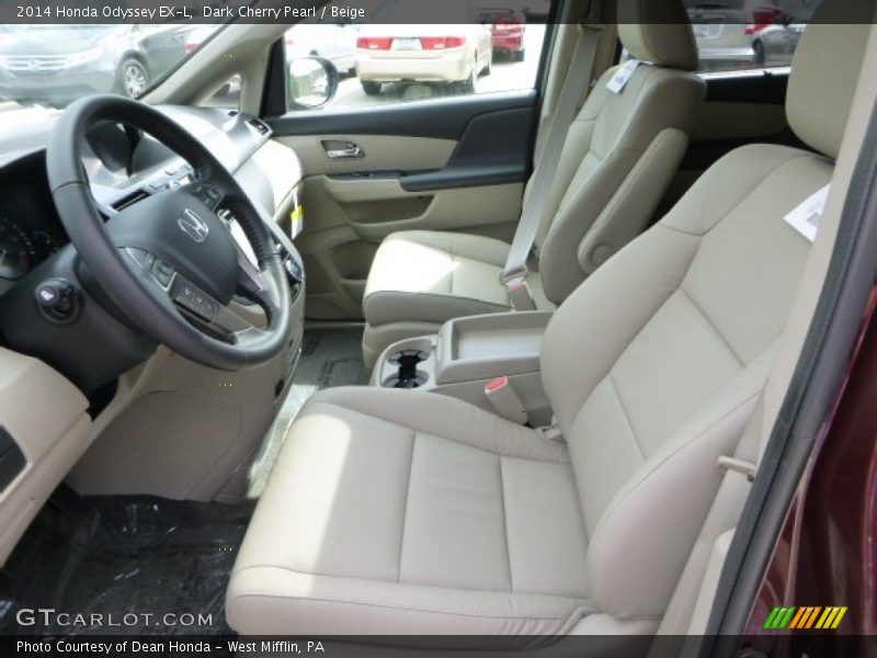 Front Seat of 2014 Odyssey EX-L