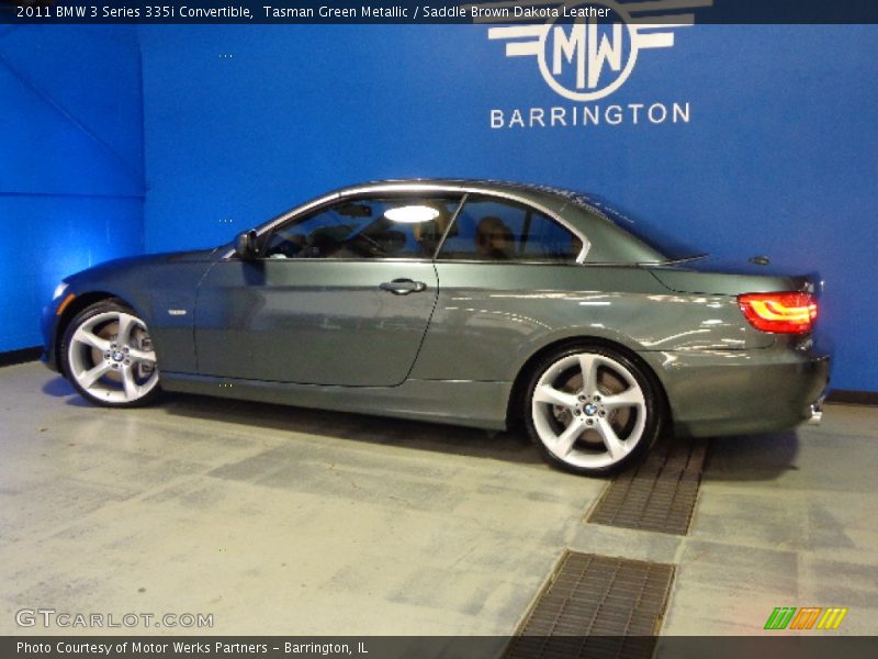 Tasman Green Metallic / Saddle Brown Dakota Leather 2011 BMW 3 Series 335i Convertible