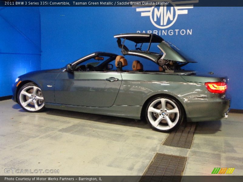 Tasman Green Metallic / Saddle Brown Dakota Leather 2011 BMW 3 Series 335i Convertible