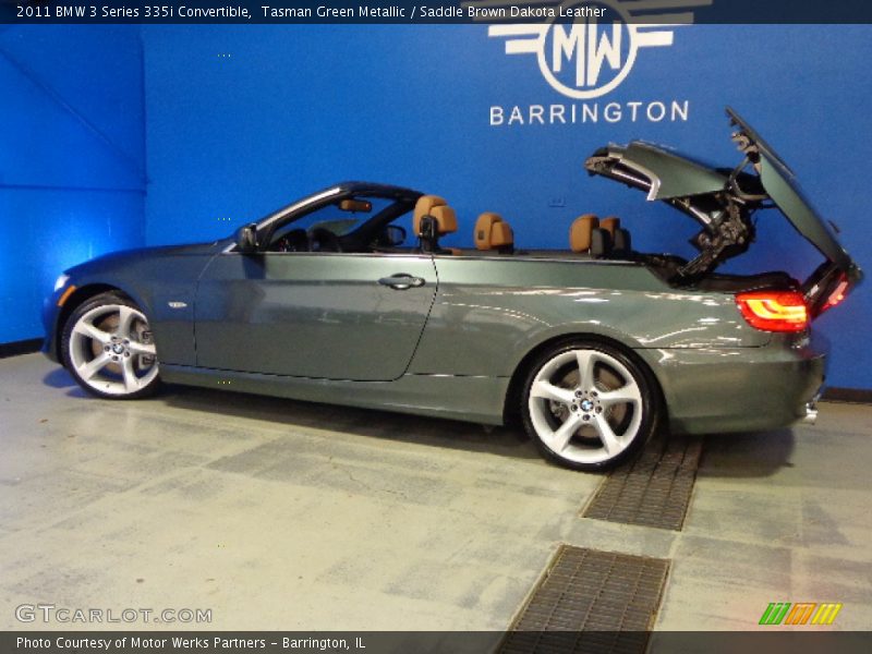 Tasman Green Metallic / Saddle Brown Dakota Leather 2011 BMW 3 Series 335i Convertible