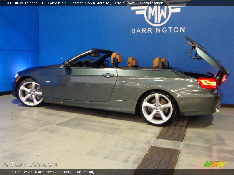 Tasman Green Metallic / Saddle Brown Dakota Leather 2011 BMW 3 Series 335i Convertible