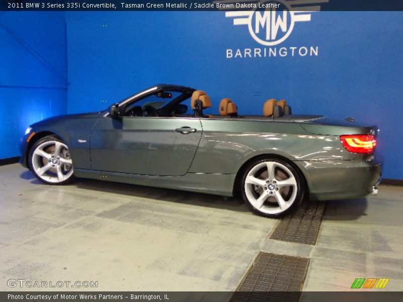 Tasman Green Metallic / Saddle Brown Dakota Leather 2011 BMW 3 Series 335i Convertible