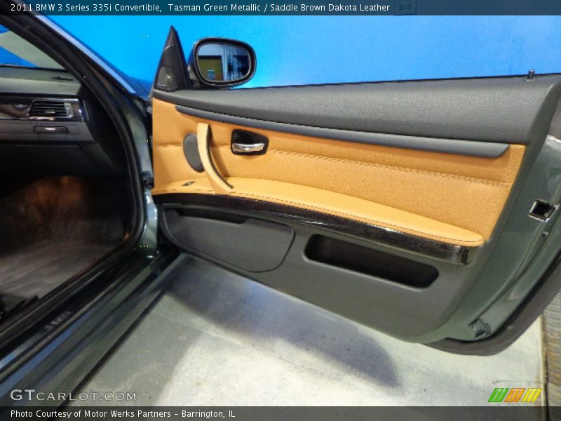 Tasman Green Metallic / Saddle Brown Dakota Leather 2011 BMW 3 Series 335i Convertible