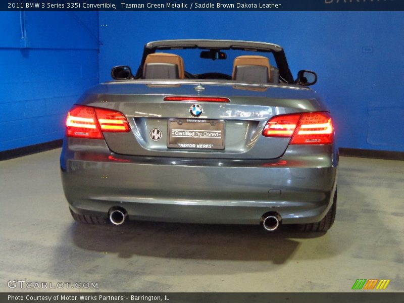 Tasman Green Metallic / Saddle Brown Dakota Leather 2011 BMW 3 Series 335i Convertible