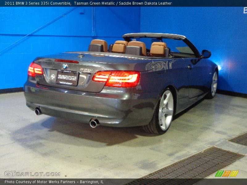 Tasman Green Metallic / Saddle Brown Dakota Leather 2011 BMW 3 Series 335i Convertible