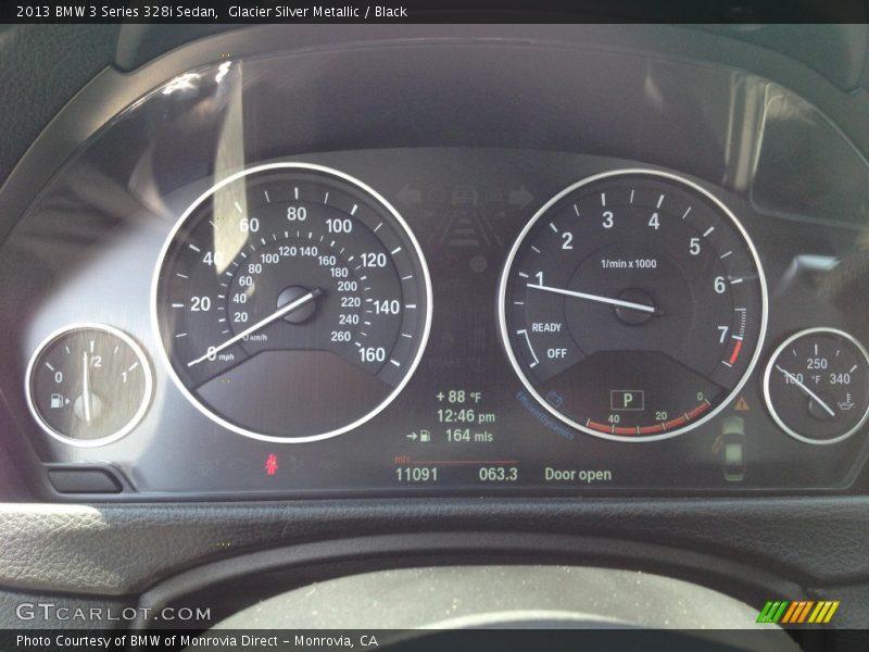 Glacier Silver Metallic / Black 2013 BMW 3 Series 328i Sedan