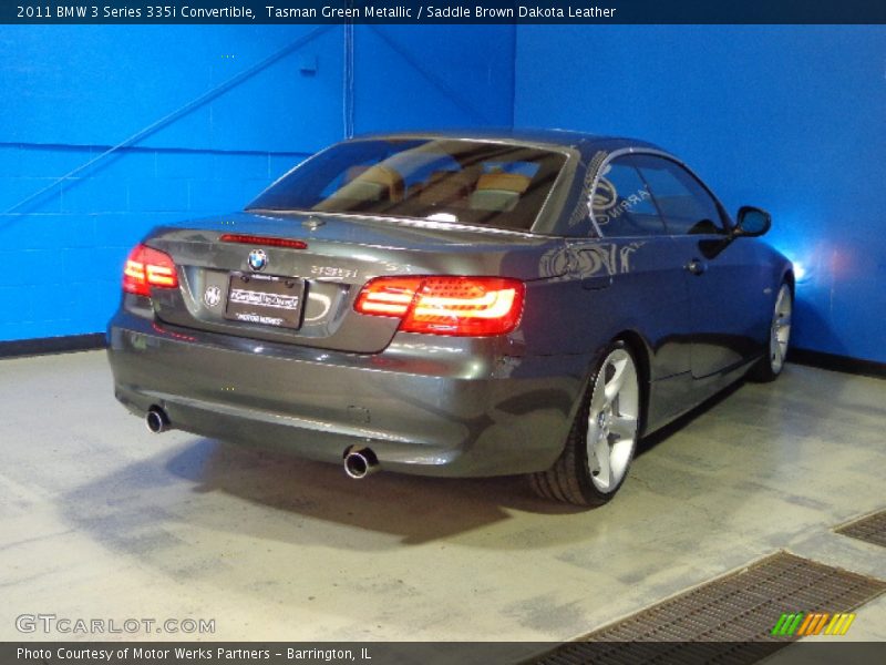 Tasman Green Metallic / Saddle Brown Dakota Leather 2011 BMW 3 Series 335i Convertible