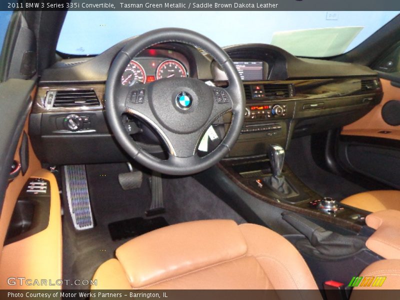 Tasman Green Metallic / Saddle Brown Dakota Leather 2011 BMW 3 Series 335i Convertible