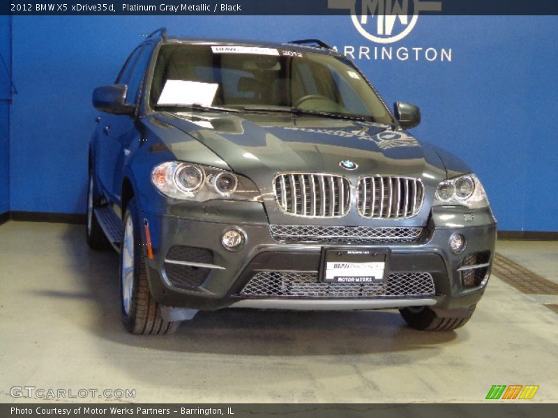 Platinum Gray Metallic / Black 2012 BMW X5 xDrive35d