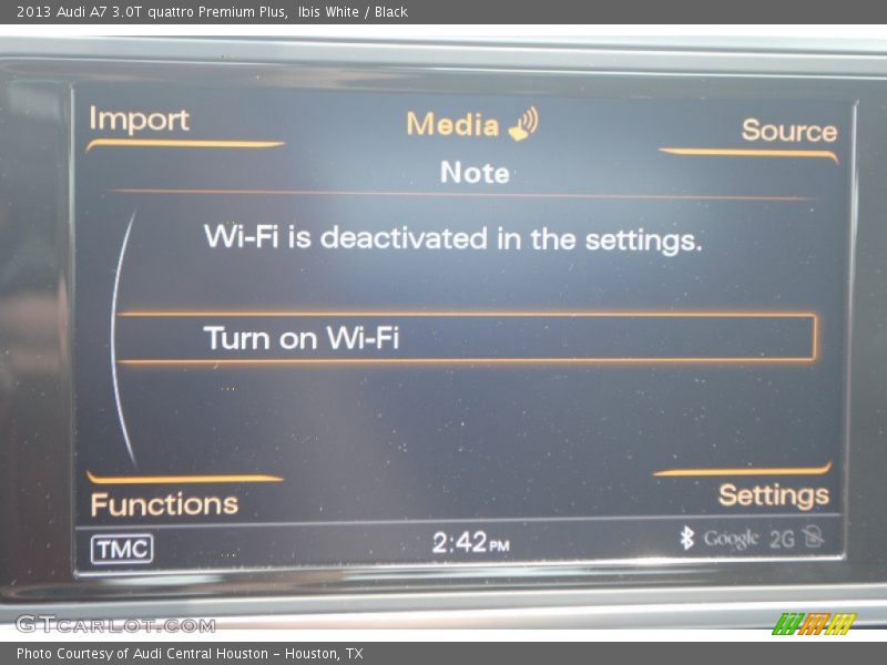 Ibis White / Black 2013 Audi A7 3.0T quattro Premium Plus