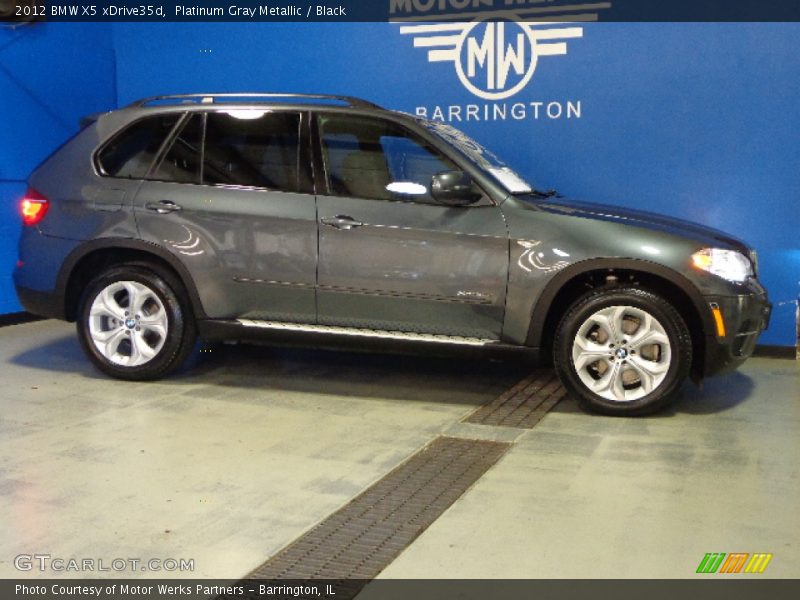 Platinum Gray Metallic / Black 2012 BMW X5 xDrive35d