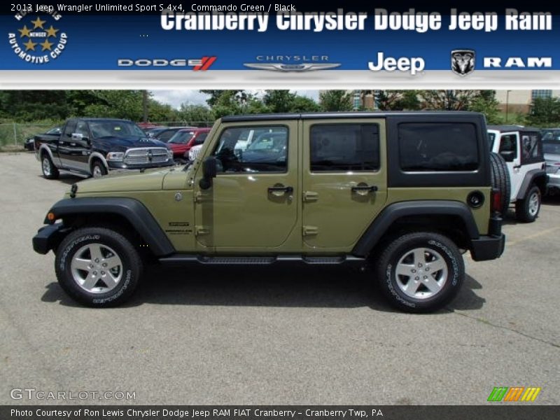 Commando Green / Black 2013 Jeep Wrangler Unlimited Sport S 4x4