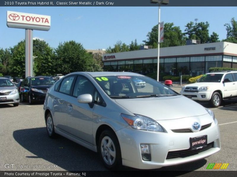 Classic Silver Metallic / Dark Gray 2010 Toyota Prius Hybrid III