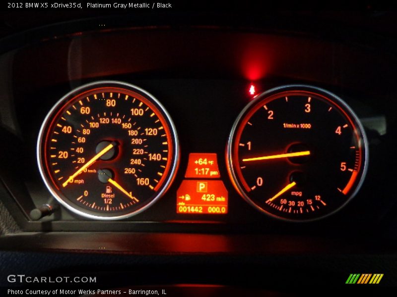 Platinum Gray Metallic / Black 2012 BMW X5 xDrive35d
