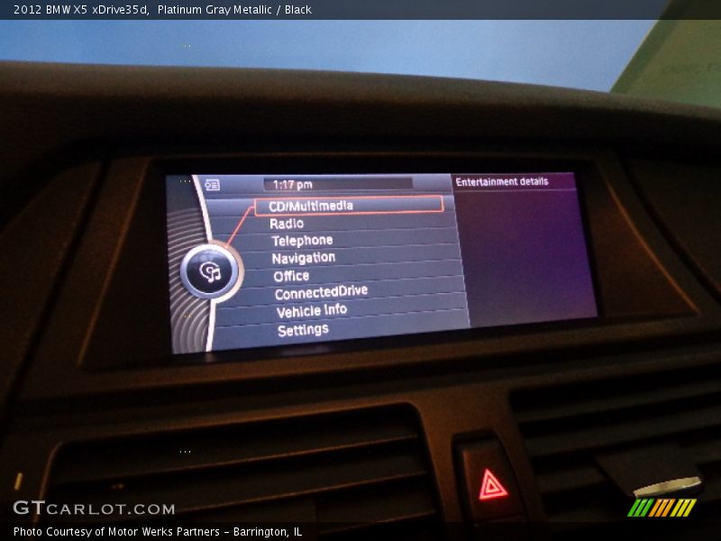 Platinum Gray Metallic / Black 2012 BMW X5 xDrive35d