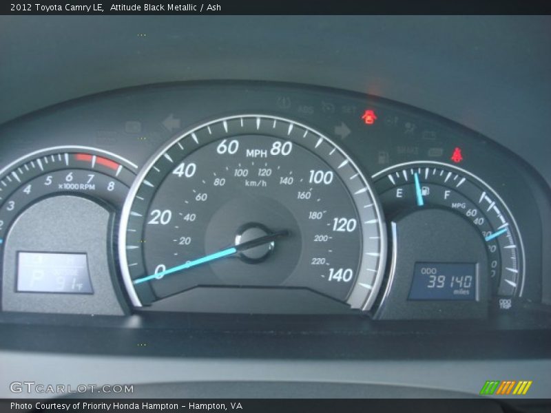 Attitude Black Metallic / Ash 2012 Toyota Camry LE