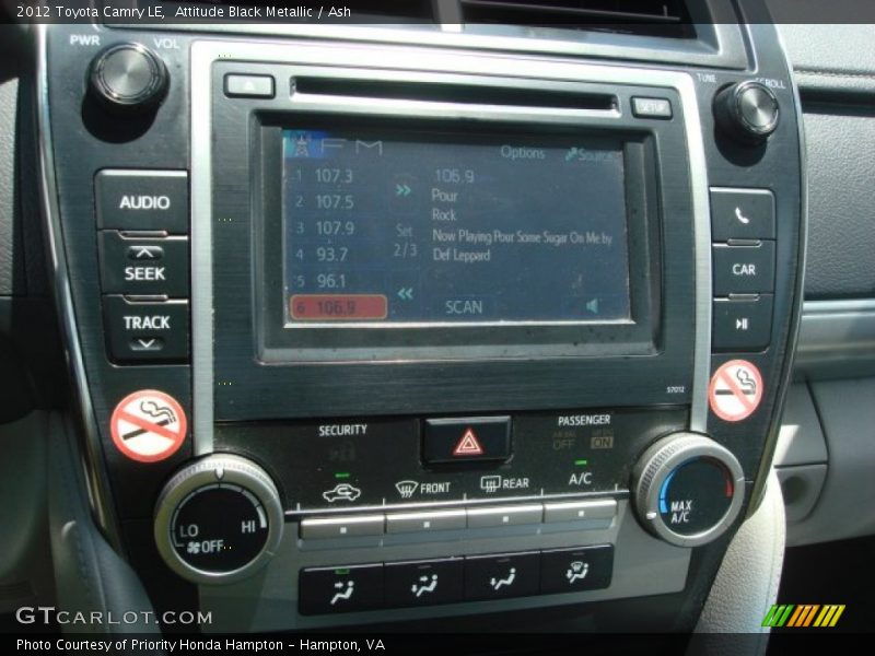 Attitude Black Metallic / Ash 2012 Toyota Camry LE