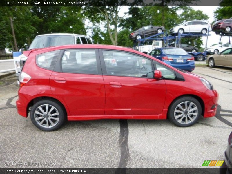 Milano Red / Sport Black 2013 Honda Fit Sport