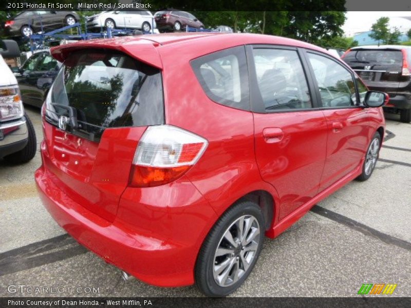 Milano Red / Sport Black 2013 Honda Fit Sport