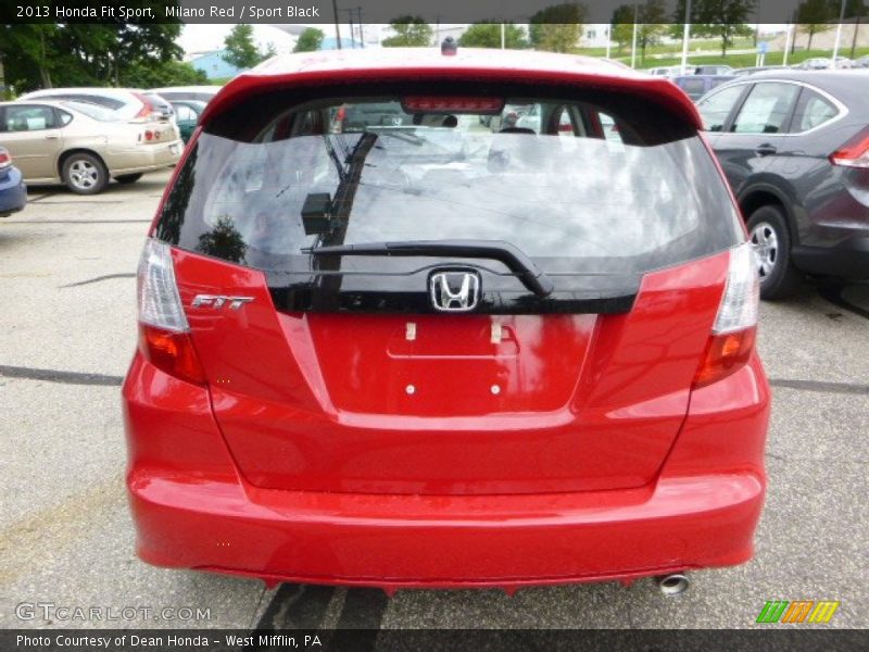 Milano Red / Sport Black 2013 Honda Fit Sport